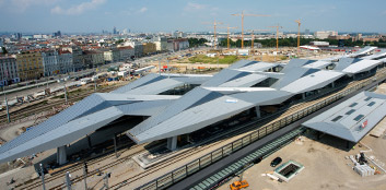 Bahnorama am ÖBB-Hauptbahnhof in Wien